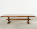 Country French Provincial Oak Farmhouse Trestle Dining Table 9 Ft