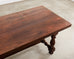 Country English Provincial Oak Farmhouse Trestle Dining Table
