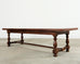Country English Provincial Oak Farmhouse Trestle Dining Table