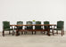 Set Eight Gainsborough Leather Mahogany Library Chairs