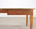 Midcentury French Palladian Fruitwood Library Table Desk 7 Ft