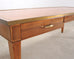 Midcentury French Palladian Fruitwood Library Table Desk 7 Ft