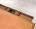 Midcentury French Palladian Fruitwood Library Table Desk 7 Ft