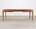 Midcentury French Palladian Fruitwood Library Table Desk 7 Ft