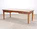 Midcentury French Palladian Fruitwood Library Table Desk 7 Ft