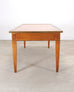 Midcentury French Palladian Fruitwood Library Table Desk 7 Ft