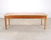 Midcentury French Palladian Fruitwood Library Table Desk 7 Ft