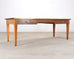 Midcentury French Palladian Fruitwood Library Table Desk 7 Ft