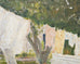 Mid-Century Impressionist Summer Garden Oil Canvas Painting