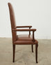 English Georgian Style Faux Leather Naugahyde Hall Chair