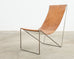 Pair of Verner Panton Style Leather Sling Lounge Chairs