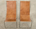 Pair of Verner Panton Style Leather Sling Lounge Chairs