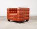 Josef Hoffmann for Wittmann Leather Kubus Armchair Vienna Secession