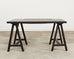 Samantha Todhunter Design Matilda Leather Sawhorse Campaign Desk