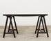 Samantha Todhunter Design Matilda Leather Sawhorse Campaign Desk