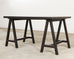 Samantha Todhunter Design Matilda Leather Sawhorse Campaign Desk