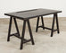 Samantha Todhunter Design Matilda Leather Sawhorse Campaign Desk