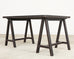 Samantha Todhunter Design Matilda Leather Sawhorse Campaign Desk