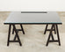 Samantha Todhunter Design Matilda Leather Sawhorse Campaign Desk