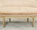 Neoclassical Gustavian Style Leather Cabriole Sofa Canape