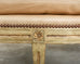 Neoclassical Gustavian Style Leather Cabriole Sofa Canape