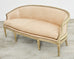 Neoclassical Gustavian Style Leather Cabriole Sofa Canape