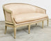 Neoclassical Gustavian Style Leather Cabriole Sofa Canape