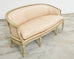 Neoclassical Gustavian Style Leather Cabriole Sofa Canape