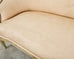 Neoclassical Gustavian Style Leather Cabriole Sofa Canape