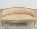 Neoclassical Gustavian Style Leather Cabriole Sofa Canape