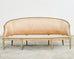 Neoclassical Gustavian Style Leather Cabriole Sofa Canape