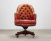 Chesterfield-Style Tufted Leather Executive Swivel Desk Chair