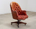 Chesterfield-Style Tufted Leather Executive Swivel Desk Chair
