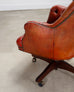 Chesterfield-Style Tufted Leather Executive Swivel Desk Chair