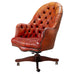 Chesterfield-Style Tufted Leather Executive Swivel Desk Chair