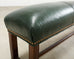 Elongated Georgian Style Mahogany Leather Footstool