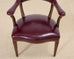 Set of Four English Mahogany Leather Captain's Pub Armchairs