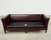 English Regency Style Waxed Cordovan Leather Case Sofa