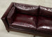 English Regency Style Waxed Cordovan Leather Case Sofa