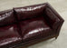 English Regency Style Waxed Cordovan Leather Case Sofa