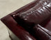 English Regency Style Waxed Cordovan Leather Case Sofa