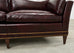 English Regency Style Waxed Cordovan Leather Case Sofa