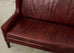 Modern Leather Wingback Sofa Settee with Casters