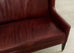 Modern Leather Wingback Sofa Settee with Casters