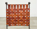 Set of Four Mario Papperzini Iron Leather Strap Dining Chairs