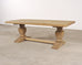 Country Italian Provincial Stripped Oak Trestle Dining Table 7 Ft