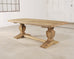 Country Italian Provincial Stripped Oak Trestle Dining Table 7 Ft