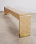 Karl Springer Style Organic Grasscloth Waterfall Console 10 Ft