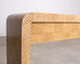 Karl Springer Style Organic Grasscloth Waterfall Console 10 Ft