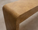 Karl Springer Style Organic Grasscloth Waterfall Console 10 Ft
